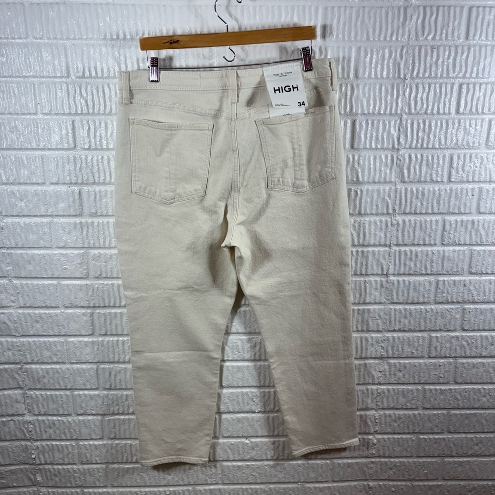 Rag & Bone Nina High-Rise Ankle Cigarette Jeans in Ecru Size 34 NWT - Picture 4 of 8